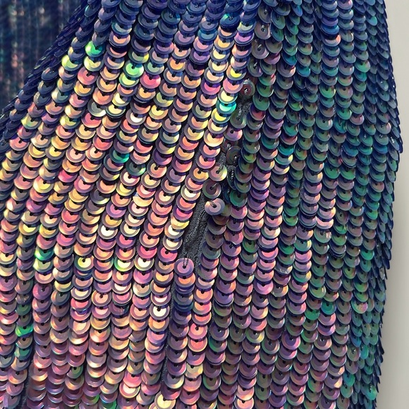 Topshop Iridescent Sequin Mini Skirt - Picture 5 of 9